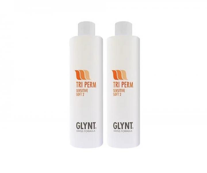 Ondulan roztok pro barven nebo ji zvlnn vlasy Glynt Tri Perm Sensitive Soft 2 - 2 x 500 ml