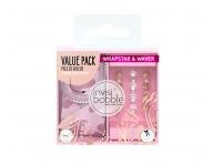 Sada spirálové gumičky s mašlí a ozdobných sponek Invisibobble Wrapstar and Waver Sauvage Beauty