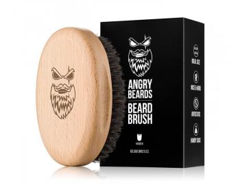 Dřevěný kartáč na vousy Angry Beards Harden - 103 x 63 mm