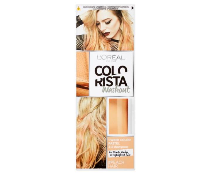 Vymývající se barva Loréal Colorista Washout Peach Hair - broskvová