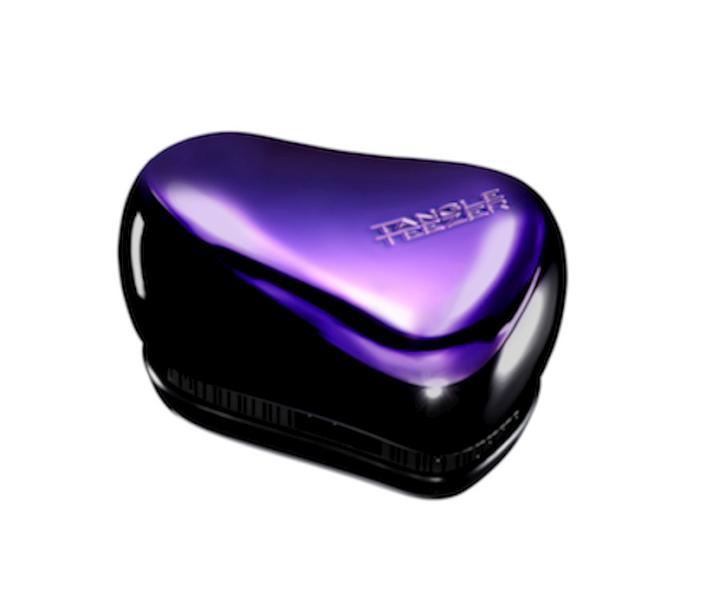 Cestovn kart na rozesvn vlas Tangle Teezer Compact - ern/fialov