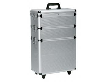 Sekční kufr na kolečkách Sibel Modular - stříbrný