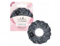 Ozdobná spirálová gumička Invisibobble Sprunchie Extra Care Soft As Silk - stříbrná
