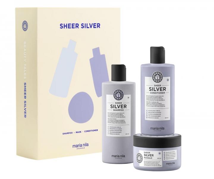 Dárková sada pro neutralizaci nežádoucích žlutých tónů Maria Nila Sheer Silver