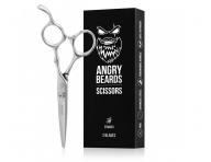 Nůžky na vousy Angry Beards Edward 6,5" - stříbrné