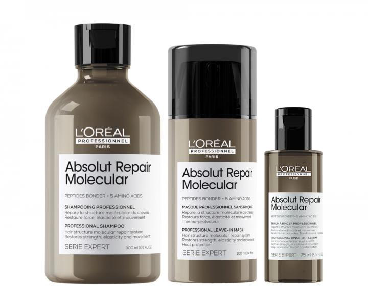 Sada pro po�kozen� vlasy Lor�al Professionnel Absolut Repair Molecular + s�rum 75 ml zdarma