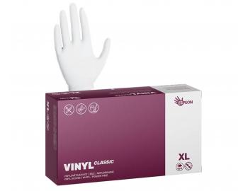 Vinylové rukavice Espeon Vinyl Classic - 100 ks, bílé, nepudrované, velikost XL