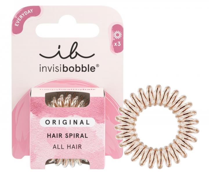 Spir�lov� gumi�ka do vlas� Invisibobble Original Bronze Me Pretty - bronzov�, 3 ks