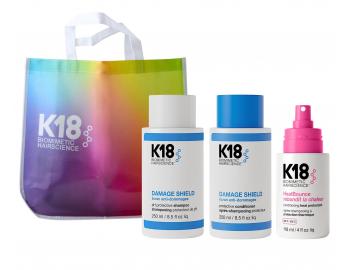 Sada pro ochranu vlasů pro každodenní použití K18 Damage Shield + taška zdarma