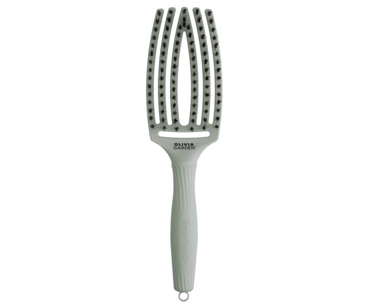 Kartáč Olivia Garden Fingerbrush Combo Medium - světle zelený