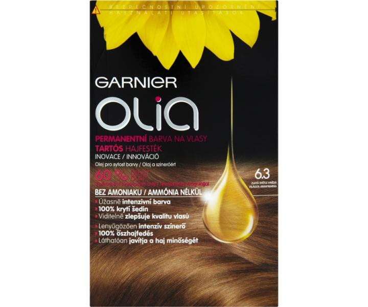 Permanentn olejov barva Garnier Olia 6.3 zlat svtle hnd