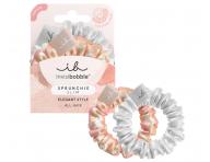 Ozdobné spirálové gumičky Invisibobble Sprunchie Slim Bella Chrome - 2 ks