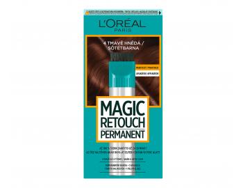 Permanentní barva na odrosty a šediny Loréal Magic Retouch Permanent - odstín 4, tmavě hnědá