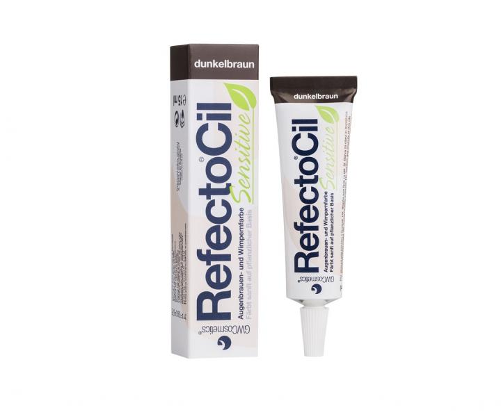 Gelová barva na obočí a řasy RefectoCil Sensitive 15 ml - tmavě hnědá