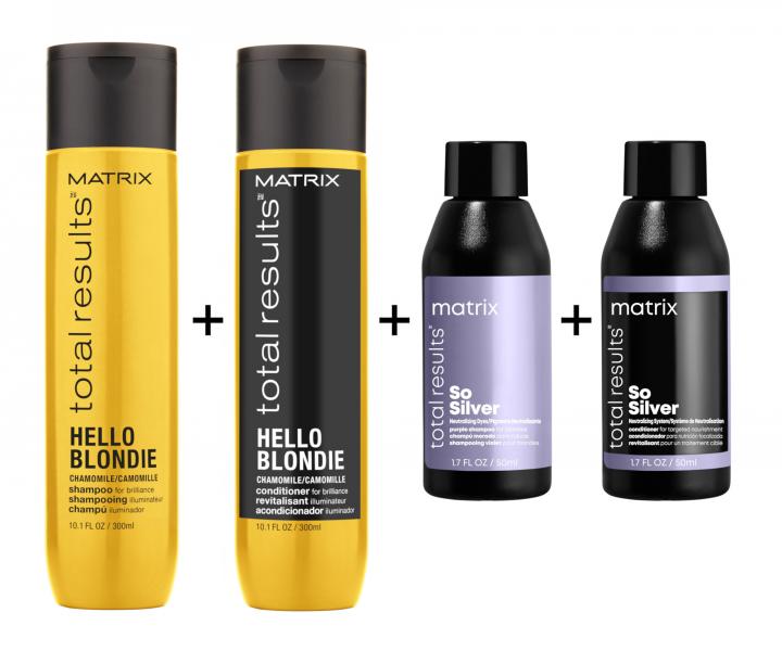 Sada Matrix Hello Blondie - ampon + pe + mini balen Matrix So Silver ZDARMA