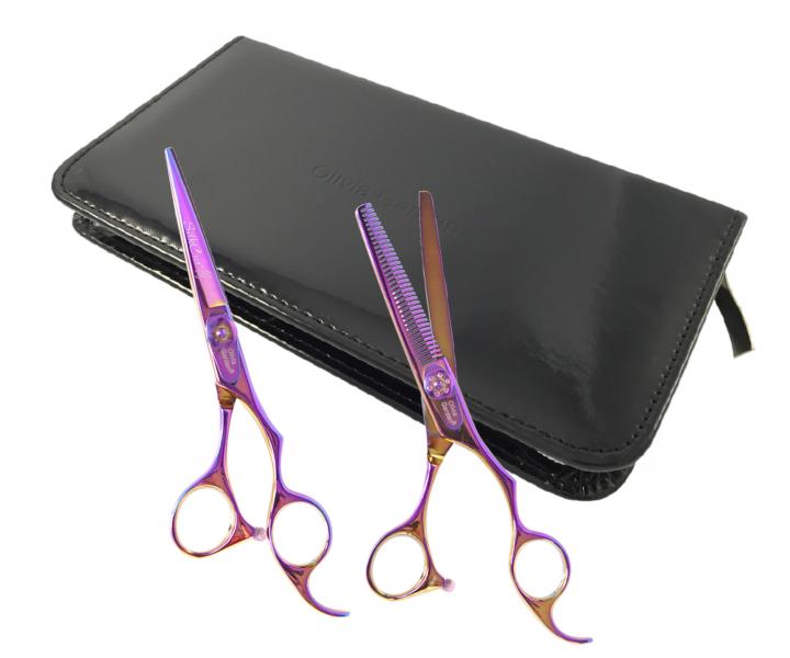 Profesionln ada kadenickch nek Olivia Garden SilkCut Shear Rainbow Edition - duhov