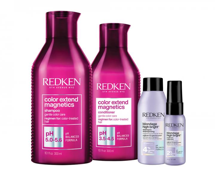 Sada pro z��ivou barvu blond vlas� Redken + �ampon 75 ml a p��e p�ed myt�m 30 ml zdarma
