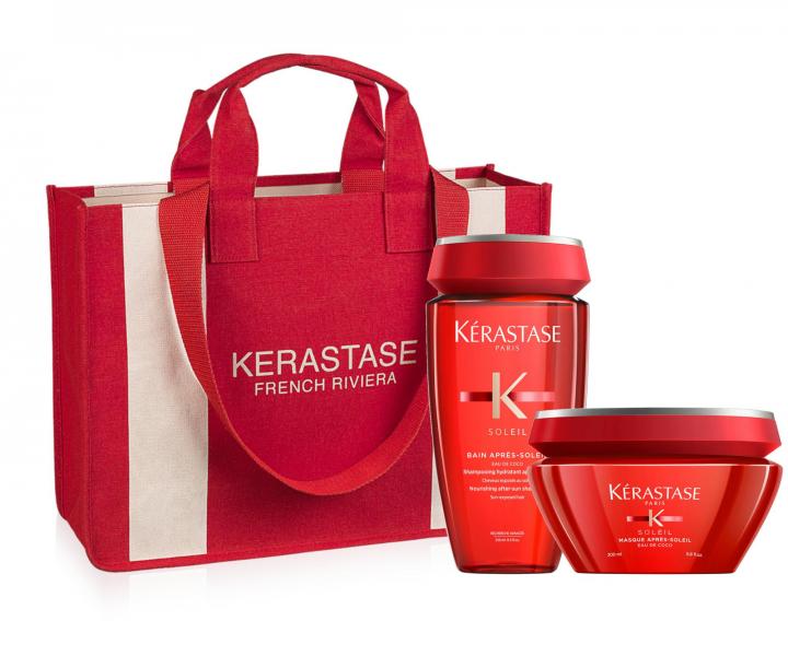 Sada pro vlasy vystavené slunci Kérastase Soleil - šampon + maska + letní taška zdarma