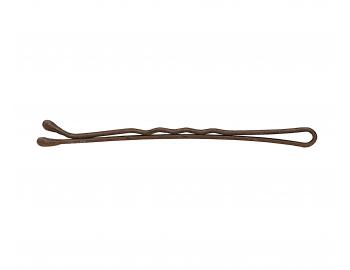 Vlnitá sponka Sibel Blend-rite - 6,5 cm, matná hnědá - 250 g