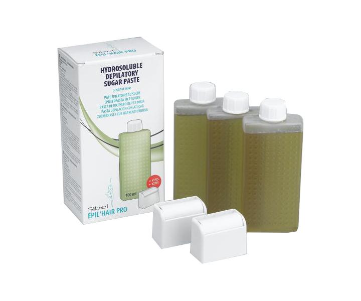 Depilační cukrová pasta s roll-on hlavicí Sibel pro citlivou pokožku s výtažkami z oliv