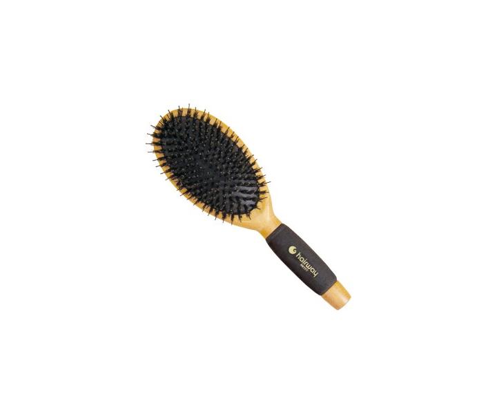 Dřevěný kartáč s kančími a umělými štětinami Hairway - 75 x 240 mm