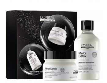 D�rkov� sada pro barven� a po�kozen� vlasy Lor�al Professionnel Serie Expert Metal Detox