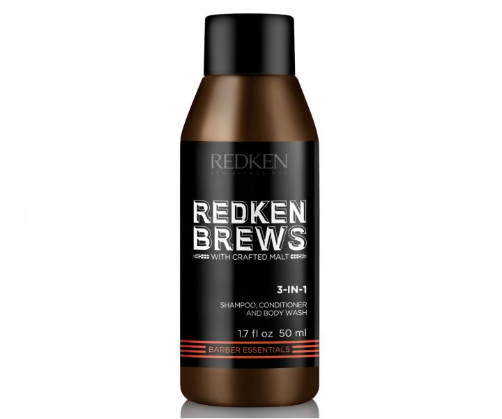 Pnsk sada Redken Brews - krm na holen + balzm po holen + istc ampon 3v1 zdarma