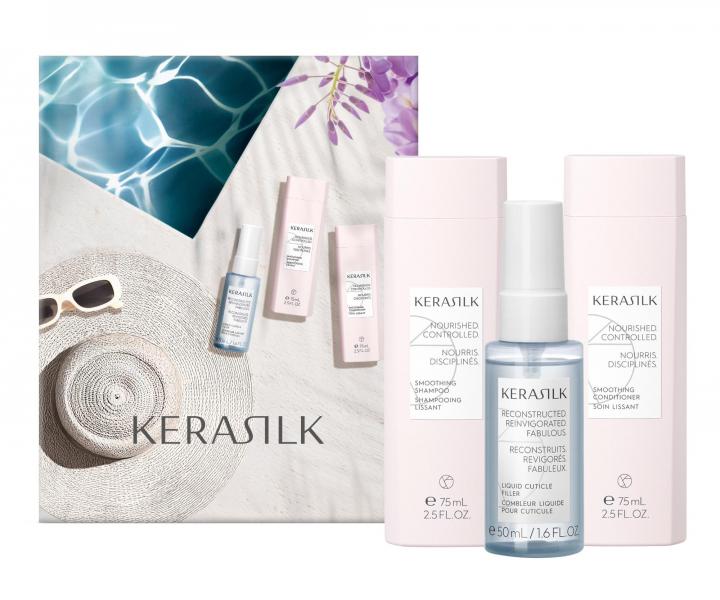D�rkov� sada pro vyhlazen� krepat�ch a nepoddajn�ch vlas� Kerasilk Smoothing Travel Set