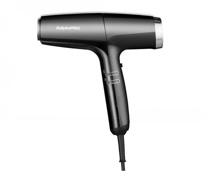 Profesionální fén na vlasy BaByliss Pro Falco BAB8550BE Silver - 2000 W, černo-stříbrný