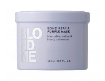 Neutralizan maska pro poslen blond vlas Schwarzkopf BlondMe Bond Repair Purple Mask - 500 ml