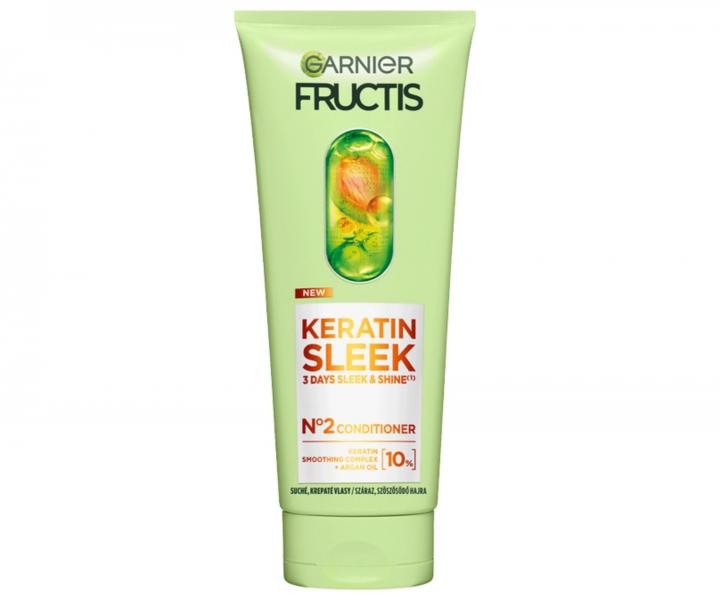 Uhlazující kondicionér pro suché a krepaté vlasy Garnier Fructis Keratin Sleek Conditioner - 200 ml
