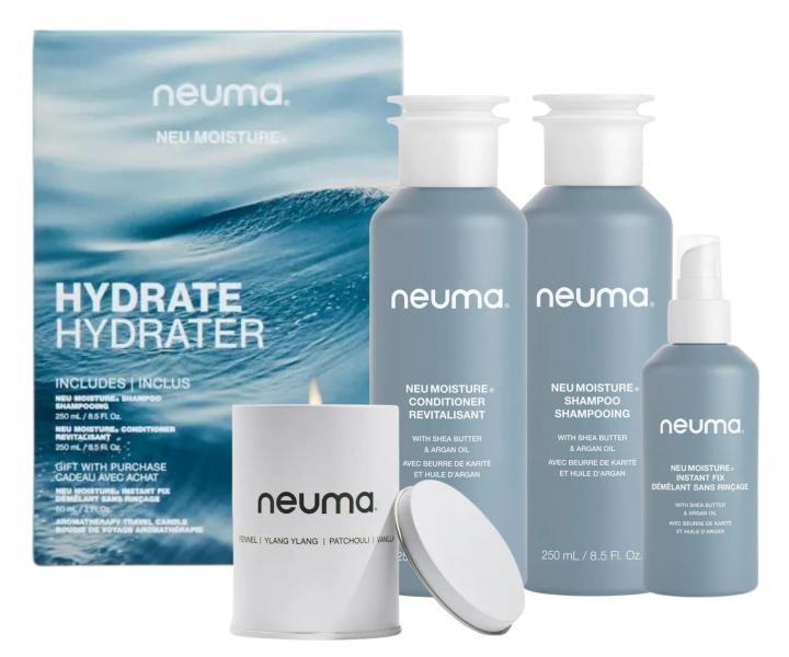Drkov sada pro hydrataci suchch a pokozench vlas Neuma Neu Moisture Hydrate + svka a sprej zdarma