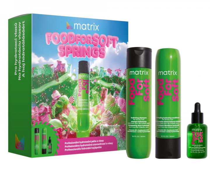 D�rkov� sada pro hydrataci a hebkost such�ch vlas� Matrix Food For Soft Springs