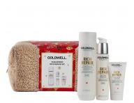 Drkov sada pro such vlasy Goldwell Dualsenses Rich Repair Set + kosmetick tatika zdarma