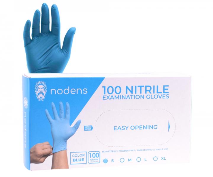 Nitrilové rukavice Nodens Nitrile Examination Gloves - 100 ks, modré, velikost S