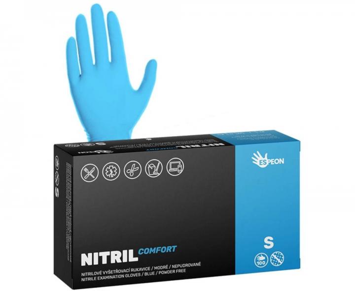 Nitrilové rukavice Espeon Nitril Comfort - 100 ks, modré, velikost S