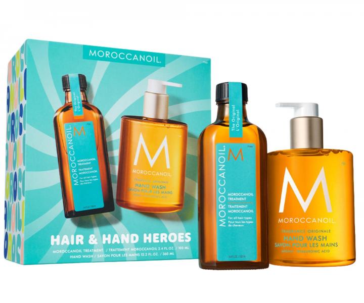D�rkov� sada olejov� p��e Moroccanoil Treatment Hair & Hand Heroes + tekut� m�dlo na ruce Moroccanoil zdarma