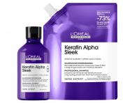 �ampon pro uhlazen� krepat�ch vlas� Lor�al Professionnel Serie Expert Keratin Alpha Sleek - 300 ml + n�hradn� n�pl� - 500 ml