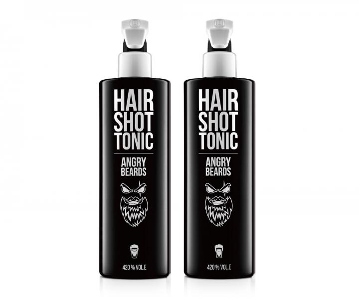 Výhodná sada osvěžujících tonik na vlasy Angry Beards Hair Shot Tonic - 2 x 500 ml - 1+1 za polovinu