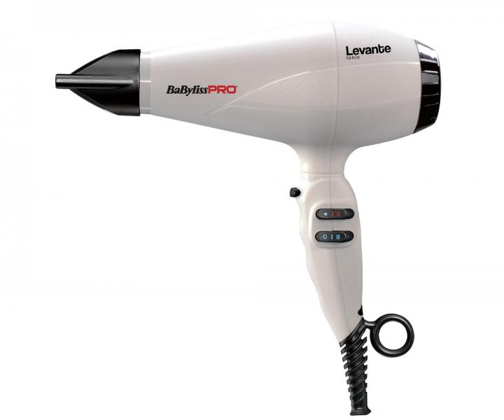 Profesionální fén na vlasy BaByliss Pro Levante Ionic BAB6950WIE - 2100 W, bílý