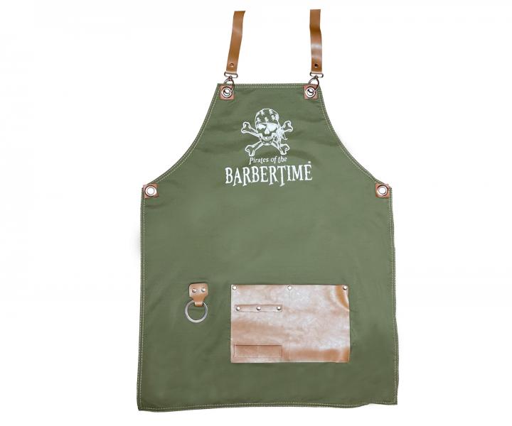 Kadenick zstra Pirates of the Barbertime Pro Barber Apron Green - zelen