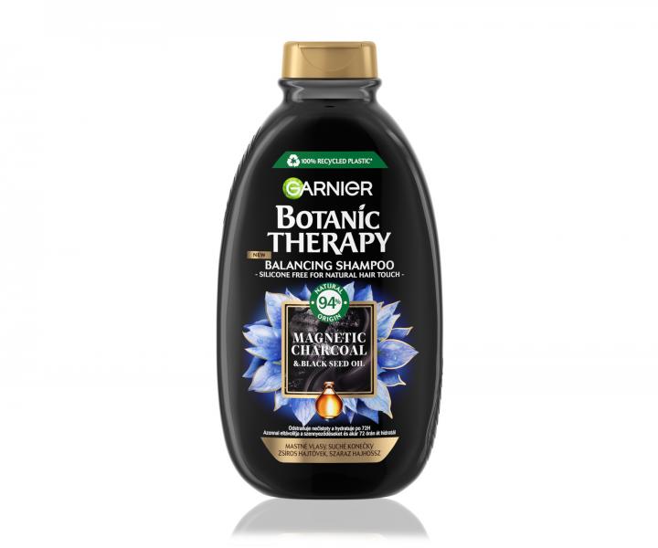 Šampon pro mastné kořínky a suché délky Garnier Therapy Botanic Magnetic Charcoal