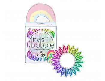 Dětská spirálová gumička do vlasů Invisibobble Kids Magic Rainbow - duhová, 3 ks