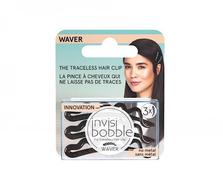 Spirálová sponka do vlasů Invisibobble Waver Pretty Dark HP - 5,5 cm, hnědá, 3 ks