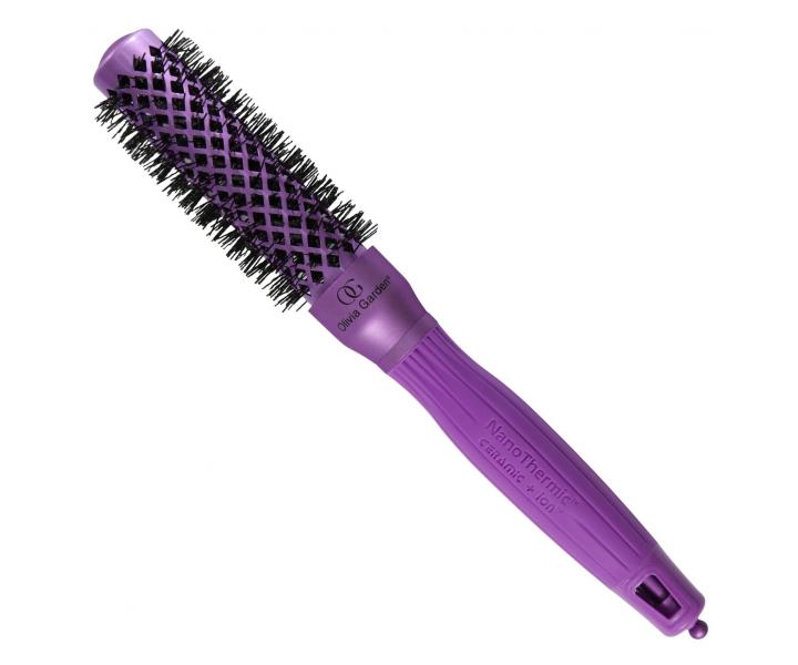 Kartáč s nylonovými štětinami Olivia Garden NanoThermic Thermal Violet Valentine - 24 mm