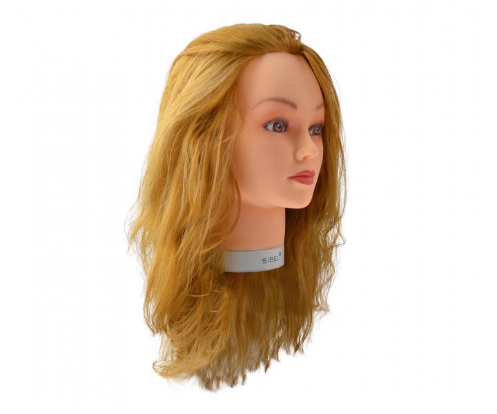 Cvin hlava Sibel Jessica s umlmi vlasy - blond 50 cm - rozbalen