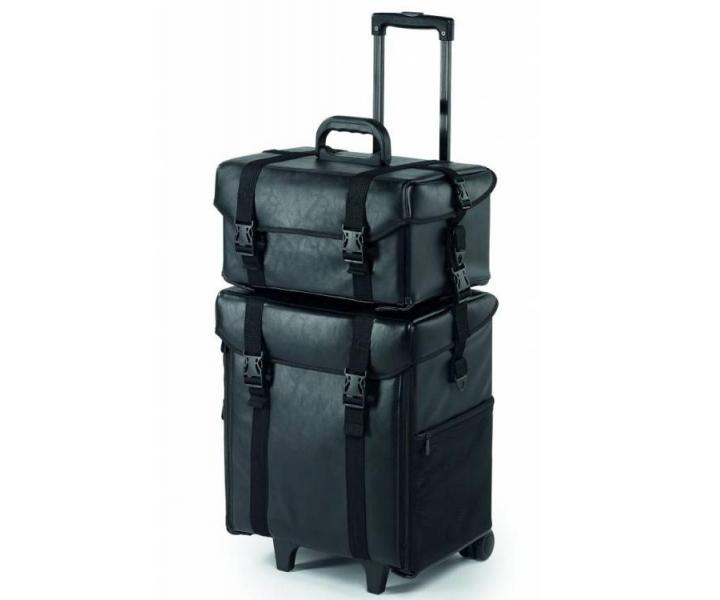 Kosmetický kufr/vozík 2v1 Sibel Make-up Trolley - černý