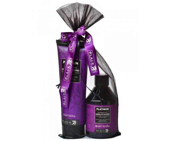 Dárková sada šamponu a masky pro melírované vlasy Black Platinum Absolute Blonde