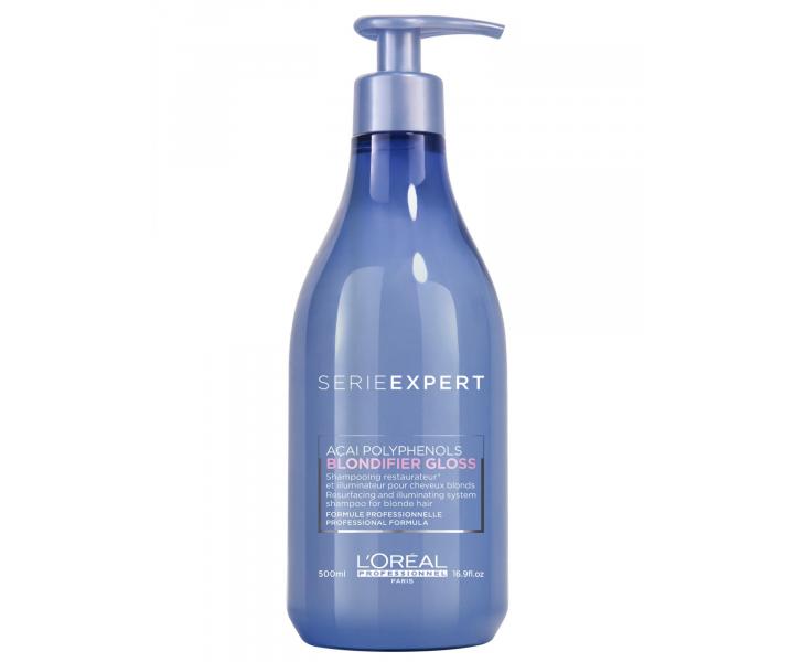 Rozjasňující a regenerační šampon pro blond vlasy Loréal Blondifier Gloss - 500 ml