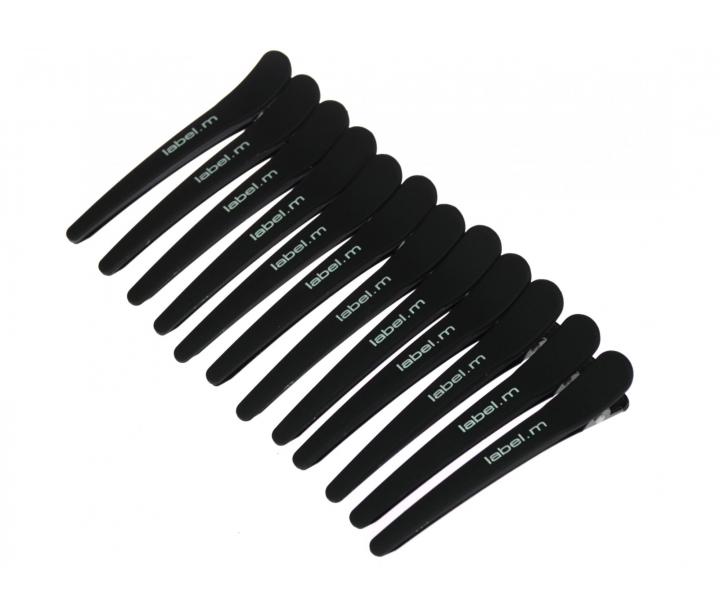 Klipsy do vlas� Label.m - 10 cm, 12 ks, �ern�